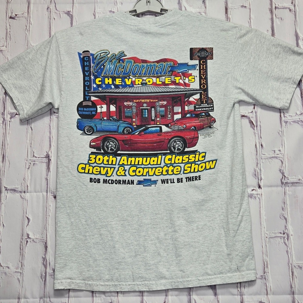 Vintage Gildan Cotton Chevrolet 30th Annual Classic Chevy Corvette Show TShirt M